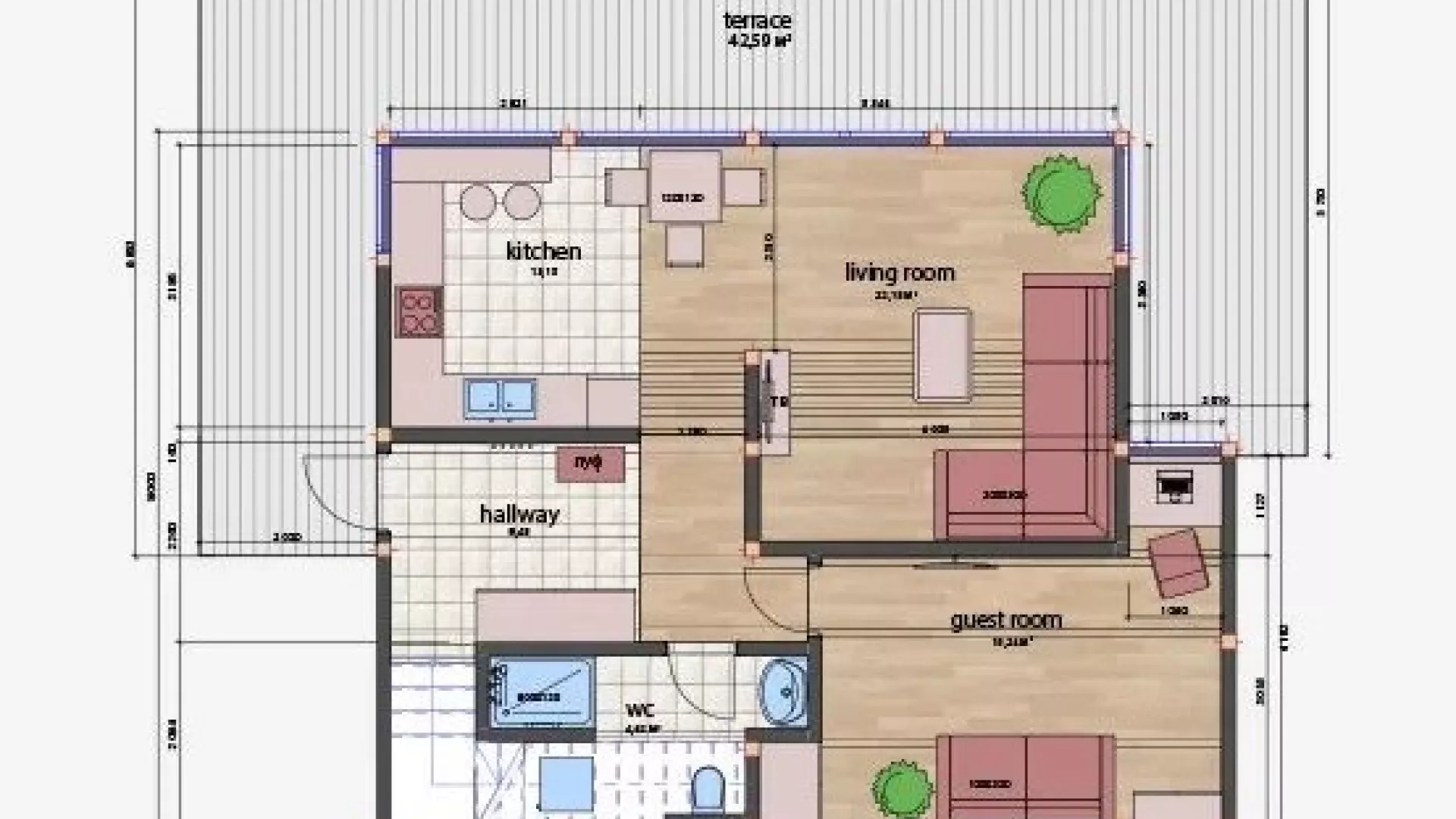 Modern house with a garden tivat 13497 floorplan 2 2